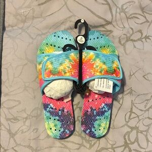 Colorful Tie-Dye Women's Slide Sandals
